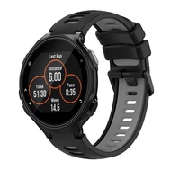 For Garmin Forerunner 735 / 735XT Two-Color Silicone Watch Band(Black+Grey)