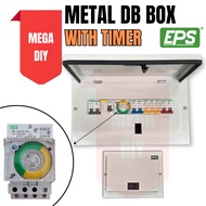 [1SET] EPS METAL DB BOX WITH Timer SIRIM METAL DB BOX/ MCB BOX FULL SET COMPLETE WITH MAIN SWITCH Me