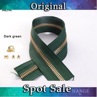 lM3 NEW (2set/pack) 25cm #3/#5 YKK Metal Zipper Copper Teeth&Nylon Cloth With D Ring for DIY Leather