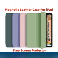 Magnetic Leather iPad Case iPad Cover For iPad 9.7/10.2/10.9/Air 3/Air 4/Pro11Mini 6 With Pencil Holder/Free Screen Protector/Smart Cover