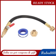 Ruba888 Corrosion Resistant RV Winterize Sprinkler System Kit Water Blow Out Adapter Hose Fitting Shut Off Valve with 3/4 Inch 1/4