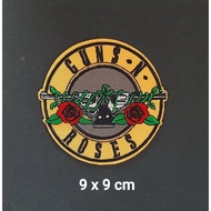 Iron On Patch Metal Rock Punk Goth Guns Roses Music Band Embroidered Applique Motif Badge Decal 9 x 