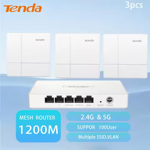 Tenda I24 Wireless Ceiling AP Gigabit Dual-band AC1200 Wave2 Gigabit Access Hotspot Wifi Signal AP S