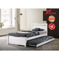 Yi Success Honor Wooden Single Bed Frame / Quality Single Bed / Katil Bujang Kayu / Slat Bedbase / Bedroom Furniture