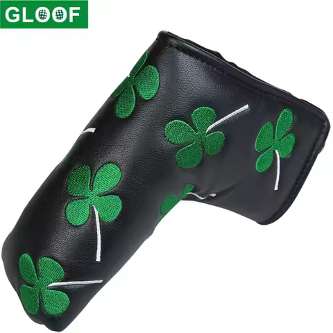 Golf Blade Putter Head cover Head Cover for Golf Clubs,Lucky Clover Putter Head Cover for Golf Clubs
