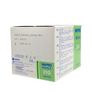 NIPRO NEEDLE 21G X 1in (25mm) 100pcs/box