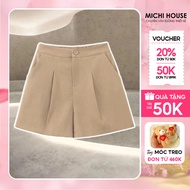 MICHI House Women's High Waist Shorts Women's High Waist Wide Leg Shorts Bigsize Q17