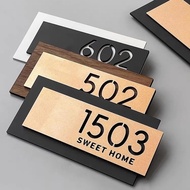 Custom Made Number Plate Rumah Aryclic 5MM modern House Plate Alamat Rumah Plate Papan Alamat Rumah 