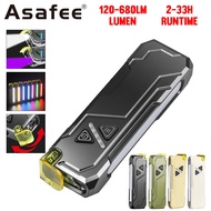 ASAfee DT009 Rechargeable Tactical Flashlight Dual Light RGB Side Lamp Waterproof Outdoor Portable C