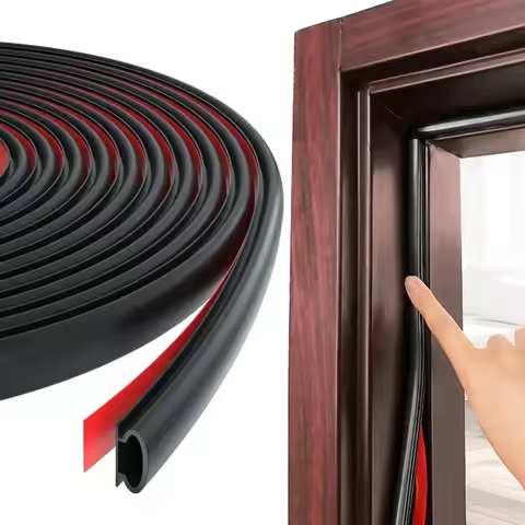 1pc Weather Stripping Door Seal, Window And Door Door Seal Strip, Soundproofing Self-Adhesive Backin