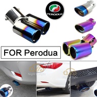 Car Exhaust Muffler Tip Stainless Steel Pipe Chrome Trim Modified Exhause Tail pipe Car rear wheel e