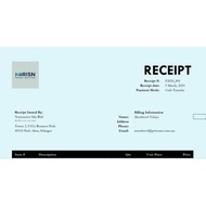 NN PDF Official Receipt Generator with Bulk Email Automated Excel