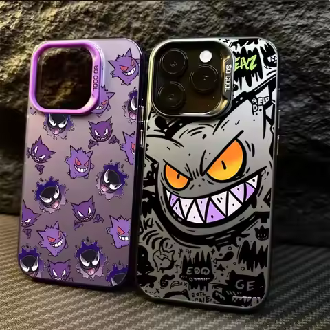 Pokemon Gengar Frosted Case for iPhone 17 Air 16 E 15 14 Plus 13 12 Mini 11 Pro Max Dustproof Acryli