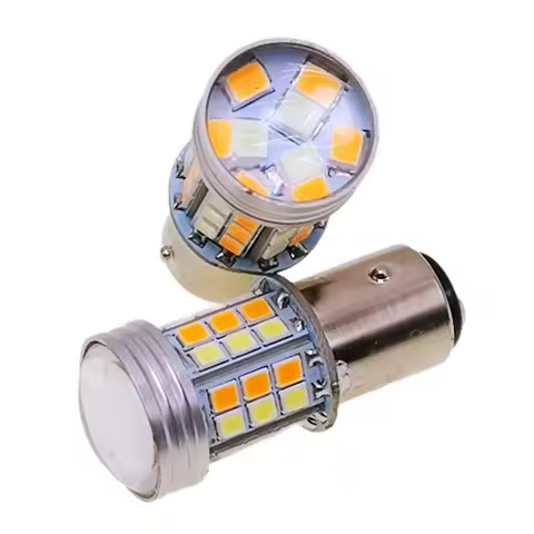 Dual Color T20 LED 7443 W21/5W Bulb 1157 BAY15D P21/5W Led T25 3157 P27/7W Car DRL Turn Signal Lamp 