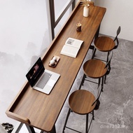 High Low Feet Long Strip Table High Feet Simple Table Chair Back Wall Long Table Balcony Window Soli
