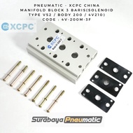 Manifold Block - 4V-200M-3F (3 Rows) - V52 BODY 200/ 4V210/ - XCPC