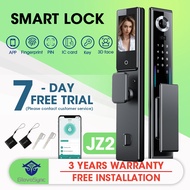 GLOVOSYNC (Free installation) 3D Face Recognition Smart Lock Digital Lock Video Smart Door Lock with Camera