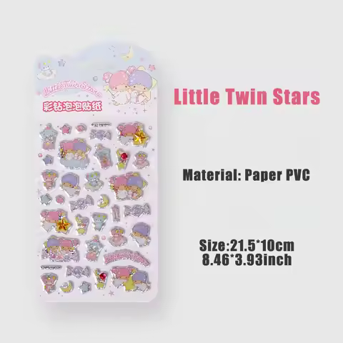 Genuine Sanrio Little Twin Stars Sticker Toys Hello Kitty Melody Cinnamoroll Stickers for Girl Birth