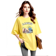 [AMYGO] 2Y507 女裝大码休闲宽松T恤女生学生上衣服 LABUBU Tshirt Woman Loose T shirt Women Plus Size Baju Perempuan Top