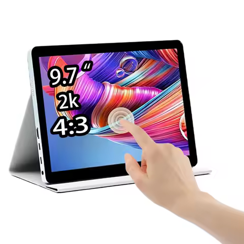 9.7-inch 2K Touchscreen Portable Monitor LED IPS 4:3 for Laptop XBox PS4 / 5 Switch Windows PC Game 