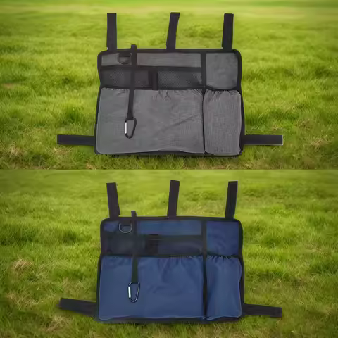 Walker Bag with Cup Holder Handicap Carry Bag Multi-Pockets Electric Wheelchair Bag for Adult Foldin
