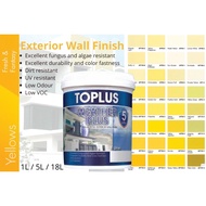 (5L)TOPLUS WEATHER PLUS EXTERIOR WALL PAINT - YELLOW SERIES