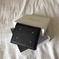 "E1even7" Margie style multi-card slot lychee pattern top layer cowhide wallet Margiela wallet card 