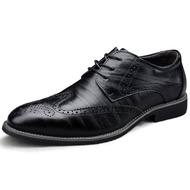 QBELY Mens รองเท้าแบรนด์รองเท้าออกซ์ฟอร์ดสำหรับชาย Mens ปลายแหลมชุดรองเท้าหนังแท้รองเท้าออกงานสำหรับผู้ชาย