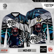 Jersey Motor Cross Trail Moto gp Lengan panjang dewasa Baju Motor Custom Pria Dewasa Gratis Nama & N