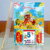 Lịch Tết Tài Lộc Kim Tiền Lịch Tết Thần Tài Di Lặc Lịch Tết tráng gương