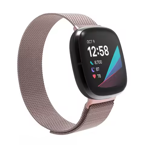 strap For Fitbit Versa 3 Stainless Steel Metal Fitbit Versa Bands Milanese Loop For Fitbit Sense /Fi