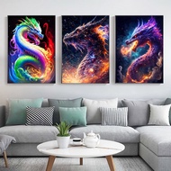 Pasny Dragon Diamond Art Diamond Art Kit Dragon Faux Diamond Drawing Kit Colorful Diy Rhinestone Embroidery for Kids Adults Home Decor New Year Gift