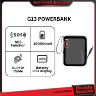 PAVAREAL G13 10000 maH Powerbank with SOS fucntion + built-in data cable