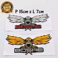STICKER EMBLEM TIMBUL BOSHE VISOR MOTOR Motorcycle Aksesoris