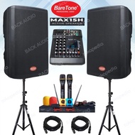 PAKET SOUND BARETONE 15 INCH AKTIF SPEAKER BARETONE MAX15H / MAX 15H