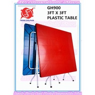 Twins Dolphin 3ft X 3ft Rectangle Table / Dining Table 3' x 3' ( Marble / Red / Blue ) / Meja Plasti