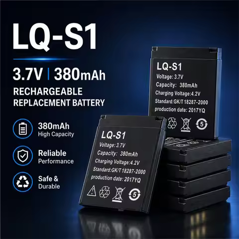 LQ-S1 3.7V 380mAh Rechargeable LiPo Battery Replacement for Smart Watch DZ09 DJ-09 V8 X6 M9 AB-S1 SC