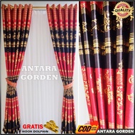 Gorden Blackout 100% Premium Motif Tinta Batik Emas Smokring Gold