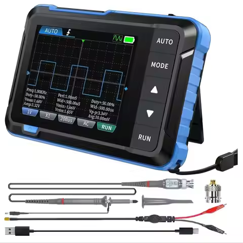 FNIRSI DSO153 2 in 1 Handheld Oscilloscope/DDS Signal Generator,Digital Portable Automotive Oscillos