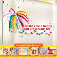 ETY | Dopamine Fireworks Balloons Party Backdrop Home Edition Simple Decoration