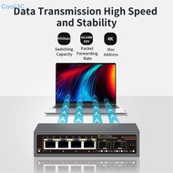 Cool3C 2.5Gbps Ethernet 4 Port 2500Mbps Network Switcher 2 Port 10G + Slot Home Lab Hub Internet Spl