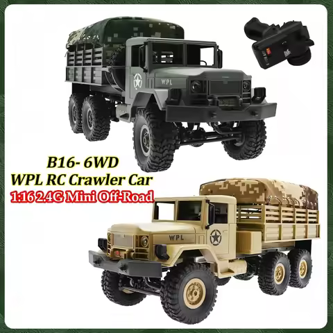 1/16 1/12 ScaleWPL Remote Control Truck B16 B16R-1 B36 B36-2 C94 D54 Military Transport Vehicle Mode