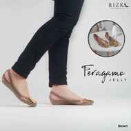 RIZKA Jelly Shoes ~ Super Rubber Shoes Selesa Ringan Daily Wear Casual Office Wear Size 36-41