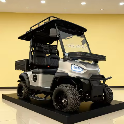 New Black Solar Panel Golf Cart 2 4 Passenger Street Legal Utility Electric Golf Club Car Powerful 5
