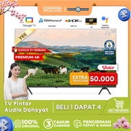 NEW COOCAA TV 50 inch Y65 - GOOGLE TV-4K UHD-Dolby Audio - Eye Care - HDR10 - Find Remote - (COOCAA 