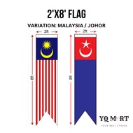 2X8 Malaysia Flag Johor Flag Bendera Malaysia Bendera Johor