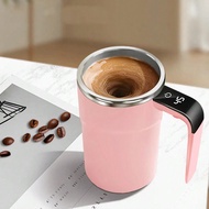 1ชิ้น แก้วกาแฟอัจฉริยะแบบแม่เหล็กที่ปั่นอัตโนมัติ, แก้วกาแฟชาร์จไฟได้พกพาได้ ความจุ 380มล. เหมาะสำหร