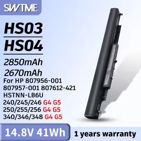 807956-001 for HP Battery HS04 HS03 807957-001 807611-421 HSTNN-LB6U Notebook 15-AY039WM TPN-I119 G4