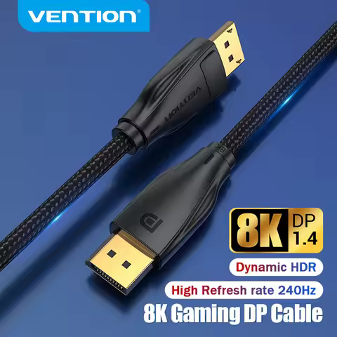 Vention 8K DisplayPort 1.4 Cable for TV 4K@144Hz 32.4Gbps DisplayPort to DP for PC Computer Gaming M