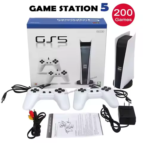 GS5 Game Station 5 Video Game Console With 200 Classic Games 8 Bit TV Console Retro USB Wired Handhe